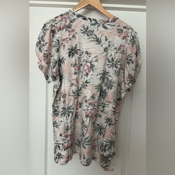 Torrid Cotton Modal Slub Crew Twist Tropical Print Tee - Picture 3 of 8